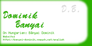 dominik banyai business card